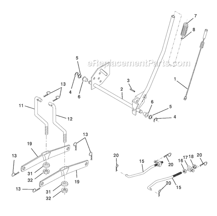 Page I Diagram and Parts List for WE12538H  Weed Eater Lawn Tractor